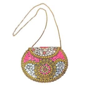 RAMLA Beverly Hills Mosaic Convertible Crossbody Clutch Bag NEW